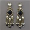 Indo Western Long Earring with Mehndi Plating