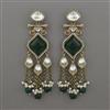 Indo Western Long Earring with Mehndi Plating