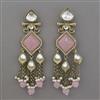 Indo Western Long Earring with Mehndi Plating