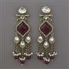 Indo Western Long Earring with Mehndi Plating