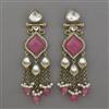 Indo Western Long Earring with Mehndi Plating