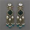 Indo Western Long Earring with Mehndi Plating