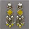 Indo Western Long Earring with Mehndi Plating