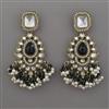 Indo Western Pearl Earring with Mehndi Plating