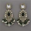 Indo Western Pearl Earring with Mehndi Plating