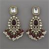 Indo Western Pearl Earring with Mehndi Plating