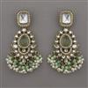 Indo Western Pearl Earring with Mehndi Plating