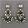 Indo Western Pearl Earring with Mehndi Plating