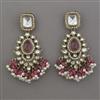 Indo Western Pearl Earring with Mehndi Plating