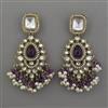 Indo Western Pearl Earring with Mehndi Plating