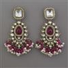 Indo Western Pearl Earring with Mehndi Plating
