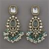 Indo Western Pearl Earring with Mehndi Plating