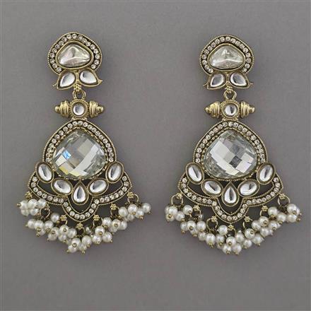 Indo Western Classic Earring with Mehndi Plating