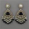 Indo Western Pearl Earring with Mehndi Plating