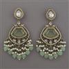 Indo Western Pearl Earring with Mehndi Plating
