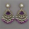 Indo Western Pearl Earring with Mehndi Plating