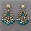 Indo Western Pearl Earring with Mehndi Plating