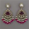 Indo Western Pearl Earring with Mehndi Plating