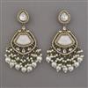 Indo Western Pearl Earring with Mehndi Plating