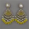 Indo Western Pearl Earring with Mehndi Plating