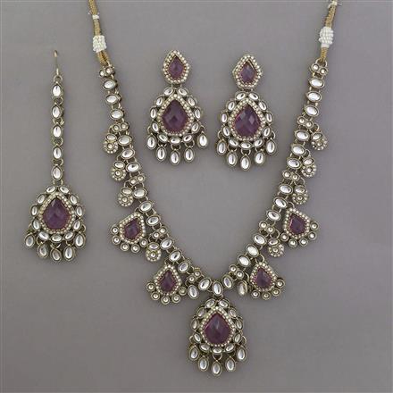 Indo Western Classic Necklace with Mehndi Plating