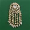 Indo Western Pearl Hair Brooch With Gold Plating