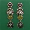 Indo Western Meenakari Earring with Mehndi Plating