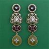 Indo Western Meenakari Earring with Mehndi Plating