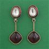 Indo Western Meenakari Earring with Mehndi Plating