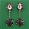 Indo Western Meenakari Earring with Mehndi Plating