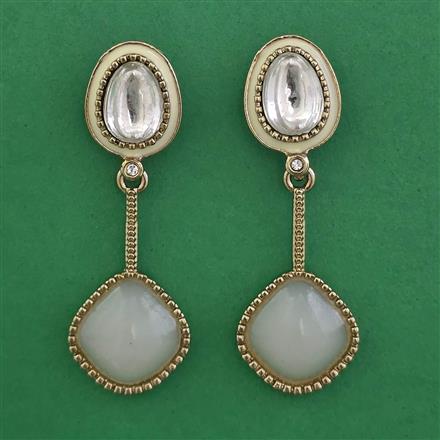 Indo Western Meenakari Earring with Mehndi Plating