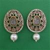 Indo Western Pearl Earring with Mehndi Plating