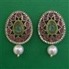 Indo Western Pearl Earring with Mehndi Plating