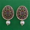 Indo Western Pearl Earring with Mehndi Plating