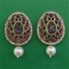 Indo Western Pearl Earring with Mehndi Plating