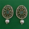 Indo Western Pearl Earring with Mehndi Plating