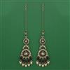 Indo Western Long Earring with Mehndi Plating