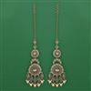Indo Western Long Earring with Mehndi Plating