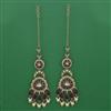 Indo Western Long Earring with Mehndi Plating