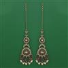 Indo Western Long Earring with Mehndi Plating