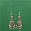 Indo Western Long Earring with Mehndi Plating