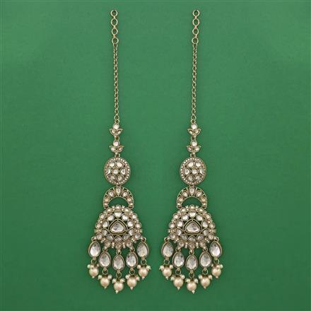 Indo Western Long Earring with Mehndi Plating