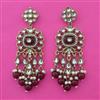 Indo Western Pearl Earring with Mehndi Plating