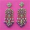 Indo Western Pearl Earring with Mehndi Plating