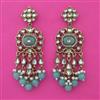 Indo Western Pearl Earring with Mehndi Plating