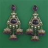 Indo Western Jhumki with Mehndi Plating
