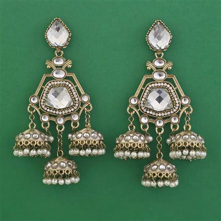 Indo Western Jhumki with Mehndi Plating