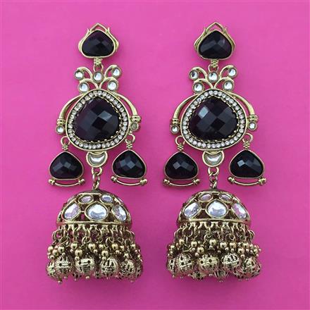 Indo Western Jhumki with Mehndi Plating