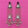 Indo Western Meenakari Earring with Mehndi Plating