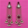 Indo Western Meenakari Earring with Mehndi Plating
